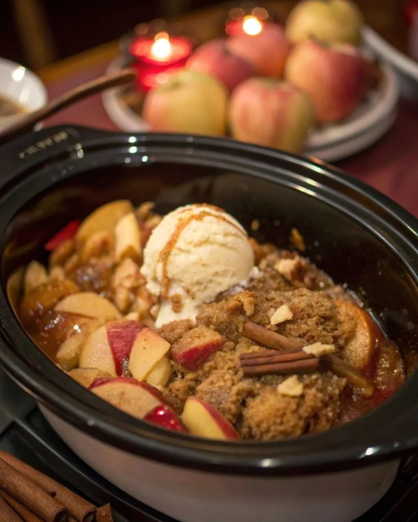 Slow Cooker Holiday Desserts Slow cooker caramel apple dump cake for holiday crowd