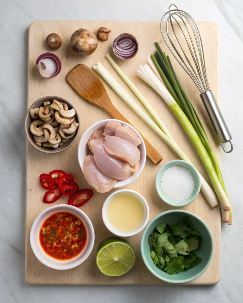 Ingredients for Slow Cooker Tom Kha Gai recipe