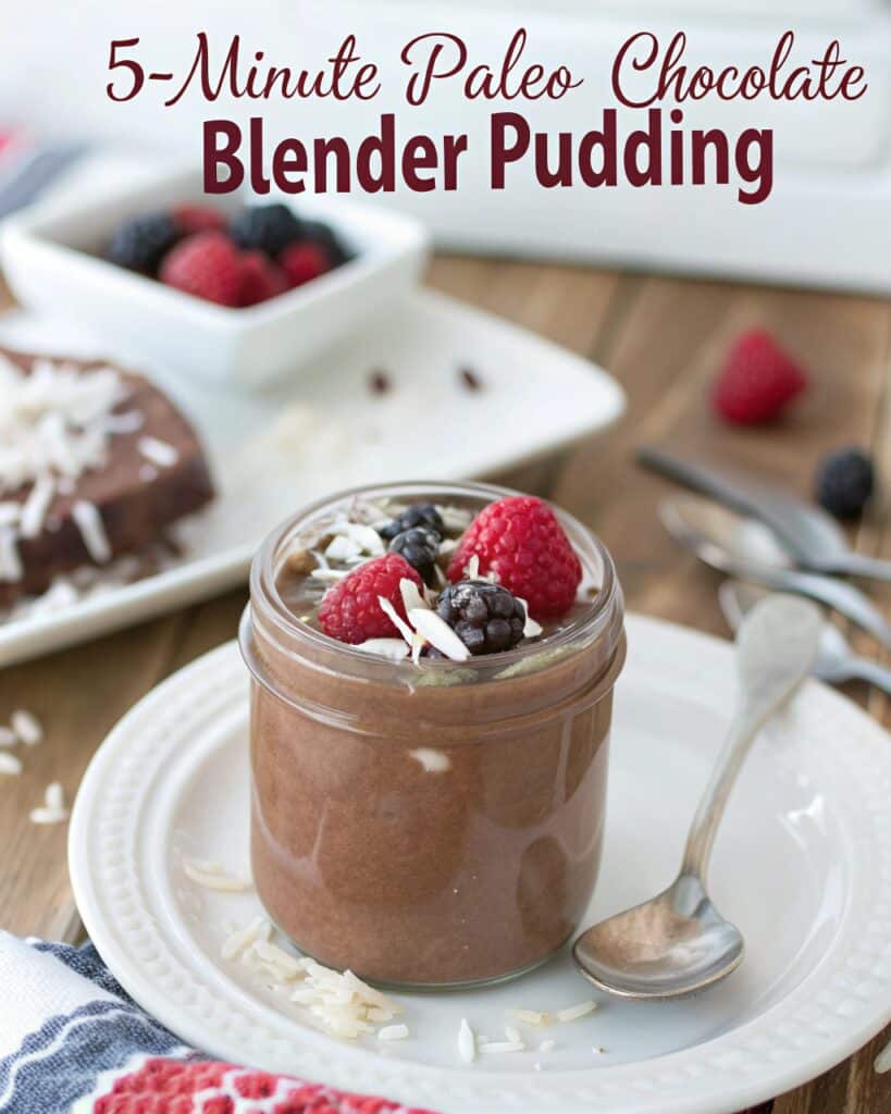 5-Minute Paleo Chocolate Blender Pudding recipe card thumbnail